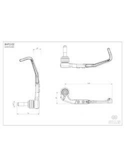 Osłona dźwigni hamulca GILLES BMW/ Kawasaki (wybrane modele) aluminiowa czarna