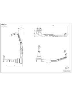 Osłona dźwigni sprzęgła GILLES BMW/ Ducati/ Kawasaki (wybrane modele) aluminiowa czarna