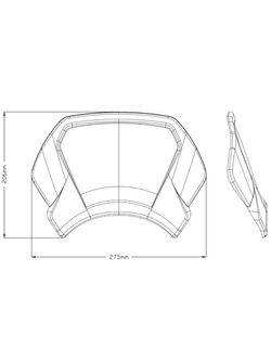 Owiewka motocyklowa płytowa PUIG Retroplate do Hondy CMX 1100 Rebel (21-) czarna [aluminiowa]