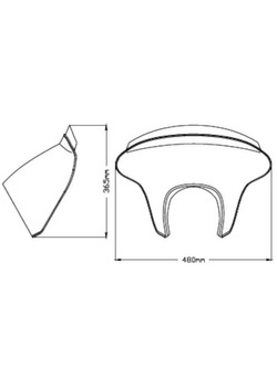 Owiewka motocyklowa sportowa PUIG Batwing SML Indian Scout/ Scout Sixty (15-) lekko przyciemniana