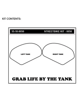 Pady boczne na zbiornik paliwa Stompgrip Street Bike Volcano Suzuki GSX-R 1000 (03-04) przezroczyste