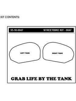 Pady boczne na zbiornik paliwa Stompgrip Street Bike Volcano Suzuki GSX-R 600 (01-03)/ 700 (00-03)/ 1000 (01-02)/ TL 1000 R (00-03) czarne