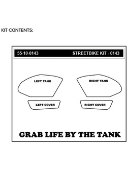 Pady boczne na zbiornik paliwa Stompgrip Street Bike Volcano Suzuki GSX-R1000/ ABS (17-)/ R (17-)/ RZ (22-)/ X (19-20) przezroczyste