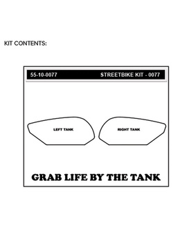 Pady boczne na zbiornik paliwa Stompgrip Volcano Triumph Daytona 675 (06-12)/ R (11-12), Street Triple (08-12) przezroczyste
