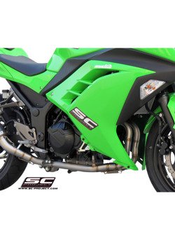 Pełny układ wydechowy 2-1 z tłumikiem GP M2 slip-on SC-Project do Kawasaki NINJA 300 [12-17]