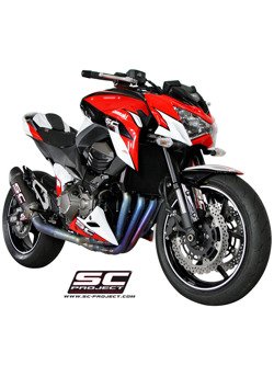 Pełny układ wydechowy 4-2-1 z tytanowymi kolektorami i owalnym tłumikiem racing SC-Project do Kawasaki Z 800 [12-16]