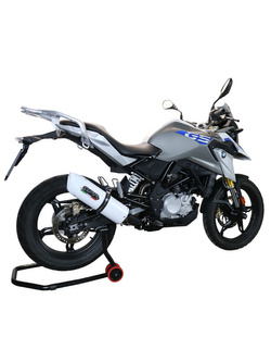 Pełny układ wydechowy G.P.R Albus Evo4 [Aluminium, White Glossy] - BMW G 310 GS E4 [17-20]