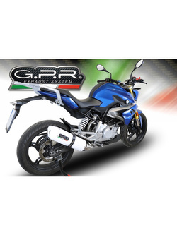 Pełny układ wydechowy G.P.R Albus Evo4 [Aluminium, White Glossy] - BMW G 310 R E4 [17-20]