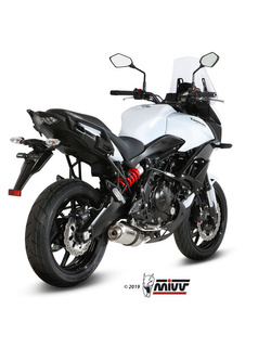 Pełny układ wydechowy (Oval) MIVV do Kawasaki Versys 650 (15-20) srebrny