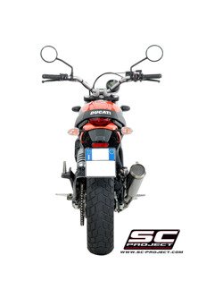 Pełny układ wydechowy SC-Project 2-1, Conic 70's Titanium (Slip-on) - Ducati Scrambler 400 [16-19]