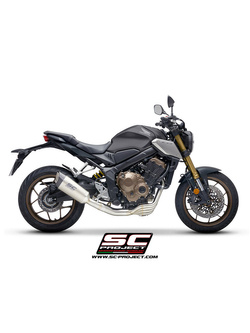 Pełny układ wydechowy SC-Project z tłumikiem motocyklowym SC1-R Honda CB 650 R (21-23) carbon