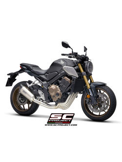 Pełny układ wydechowy SC-Project z tłumikiem motocyklowym SC1-R Honda CB 650 R (21-23) tytan