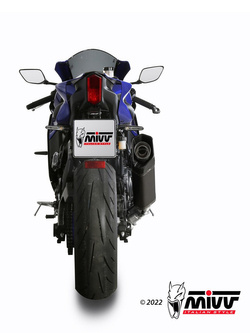 Pełny układ wydechowy z homologacją (SR-1) MIVV do Yamaha YZF-R7 (22-) czarny