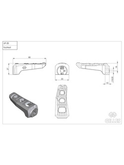 Podnóżki GILLES UF-20 Honda (wybrane modele) aluminiowe czarne