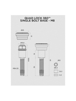 Podstawa Quad Lock 360 - śruba M8