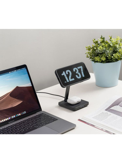 Podwójna bezprzewodowa ładowarka do telefonu MAG Dual Desktop Quad Lock na biurko