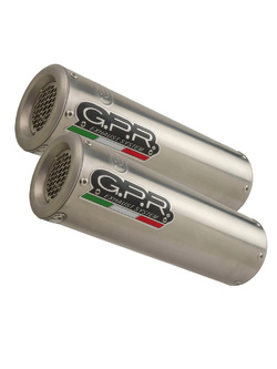 Podwójny Tłumik G.P.R M3 Inox  [Slip-On, Stainless Steel] - Aprilia Dorsoduro 900 [17-20] e4