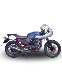 Podwójny tłumik G.P.R Vintacone [Slip-On, Stainless Steel] - Moto Guzzi V7 (I / II) Racer / Stone / Special [10-16]