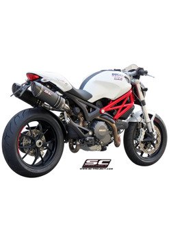 Podwójny tłumik SC-Project Oval Carbon / Titanium - Ducati Monster 696 [09-14]