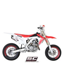 Pojedynczy owalny tłumik SC-Project do Honda CRF 450R [14-16]