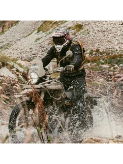 Rękawice motocyklowe Modeka Sukaya brązowo-zielone