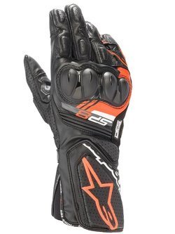 Rękawice motocyklowe skórzane Alpinestars SP-8 V3 czarno-czerwone fluo