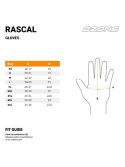 Rękawice motocyklowe skórzane Ozone Rascal czarne