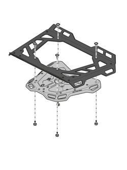 Stelaż centralny Street-Rack SW-Motech Triumph Speed 400/ Scrambler 400 X (23-)