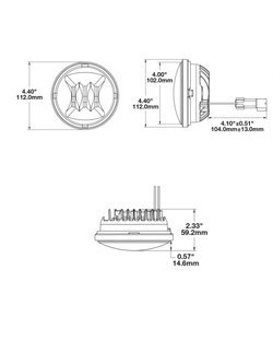 Światła przeciwmgielne LED 4,5" 6045 J.W. Speaker