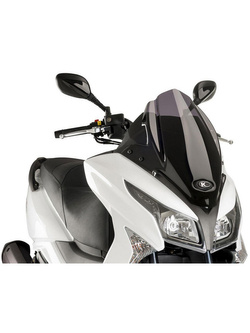 Szyba PUIG V-Tech Sport do Kymco DOWNTOWN 125i / 300i, GRAND DINK 125 / 300, SUPERDINK 125i / 300i / 350i, X-TOWN 125 / 300 mocno przyciemniana