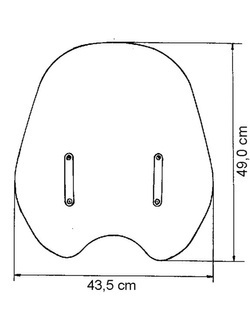 Szyba motocyklowa MRA "CU" + zestaw montażowy HK przezroczysta