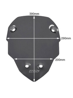 Szyba motocyklowa WRS Touring Ducati Multistrada V4/ S/ Sport/ Rally (20-23) mocno przyciemniana