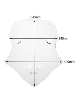 Szyba motocyklowa WRS Touring Ducati Multistrada V4/ S/ Sport/ Rally (20-23) przezroczysta