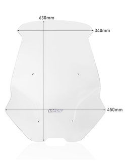 Szyba motocyklowa WRS Touring Honda ADV 350 (22-) przezroczysta