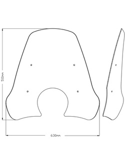 Szyba motocyklowa turystyczna PUIG Vespa (wybrane modele) lekko przyciemniana