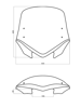 Szyba motocyklowa uniwersalna MRA V-Flow Screen "Z" + zestaw montażowy HK czarna