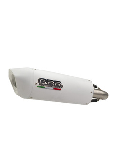 Tłumik G.P.R Albus Ceramic [Slip-On, Aluminium-White Glossy] - Honda CBR 300 R [14-16]