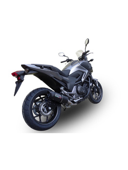 Tłumik G.P.R Furore Nero [Slip-On, Black Aluminium] - Honda NC 700 X / S Dct [12-13]