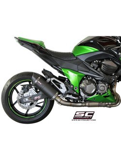 Tłumik Owalny Mat Carbon Slip-on SC-Project do Kawasaki Z 800e [12-16]