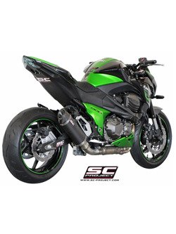 Tłumik Owalny Mat Carbon Slip-on SC-Project do Kawasaki Z 800e [12-16]