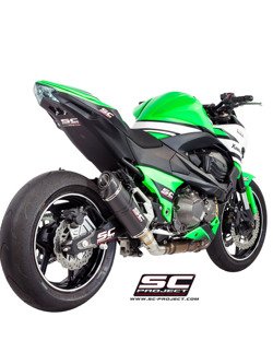 Tłumik Owalny Mat Carbon Slip-on SC-Project do Kawasaki Z 800e [12-16]