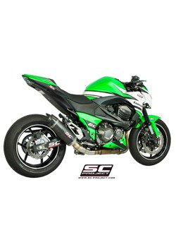 Tłumik Owalny Mat Carbon Slip-on SC-Project do Kawasaki Z 800e [12-16]