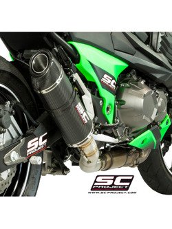 Tłumik Owalny Mat Carbon Slip-on SC-Project do Kawasaki Z 800e [12-16]