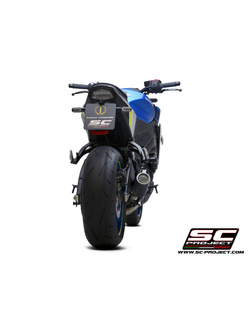 Tłumik SC-Project CR-T Carbon / Titanium, Siatka na wylocie (Slip on) - Suzuki GSX-S 1000 [21-22]