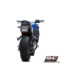 Tłumik SC-Project CR-T Carbon / Titanium, Siatka na wylocie (Slip on) - Suzuki GSX-S 1000 [21-22]