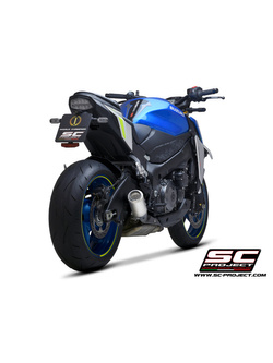 Tłumik SC-Project CR-T Carbon / Titanium, Siatka na wylocie (Slip on) - Suzuki GSX-S 1000 [21-22]