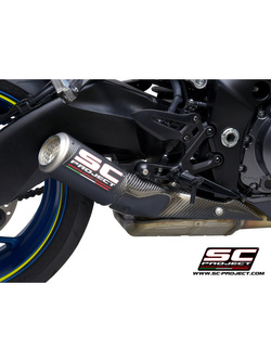 Tłumik SC-Project CR-T Carbon / Titanium, Siatka na wylocie (Slip on) - Suzuki GSX-S 1000 [21-22]