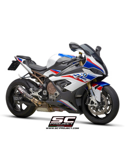 Tłumik SC-Project, CR-T Carbon (Z tytanową siatką na wylocie) (Slip On) - BMW S 1000 RR [19-20]