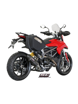 Tłumik SC-Project, Oval (Wersja niska) Titanium / Carbon (Slip On) - Ducati Hypermotard 821 [13-16]