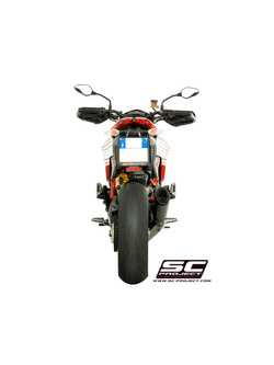 Tłumik SC-Project, S1 Titanium (Slip On) z rurą łączącą 2-1 do likwidacji zaworu - Ducati Hypermotard 821 [13-16]